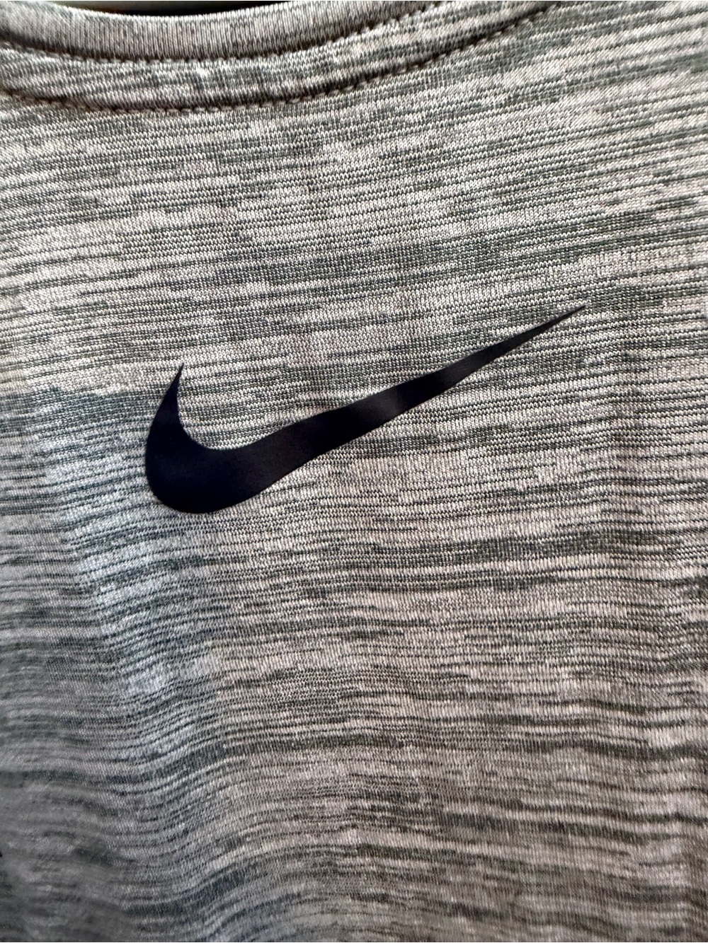 Nike Green  Heather Dri-FIT Fitted Tee with Black Logo